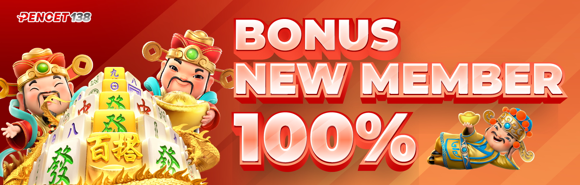 BONUS NEW MEMBER SLOT & ARCADE 100%