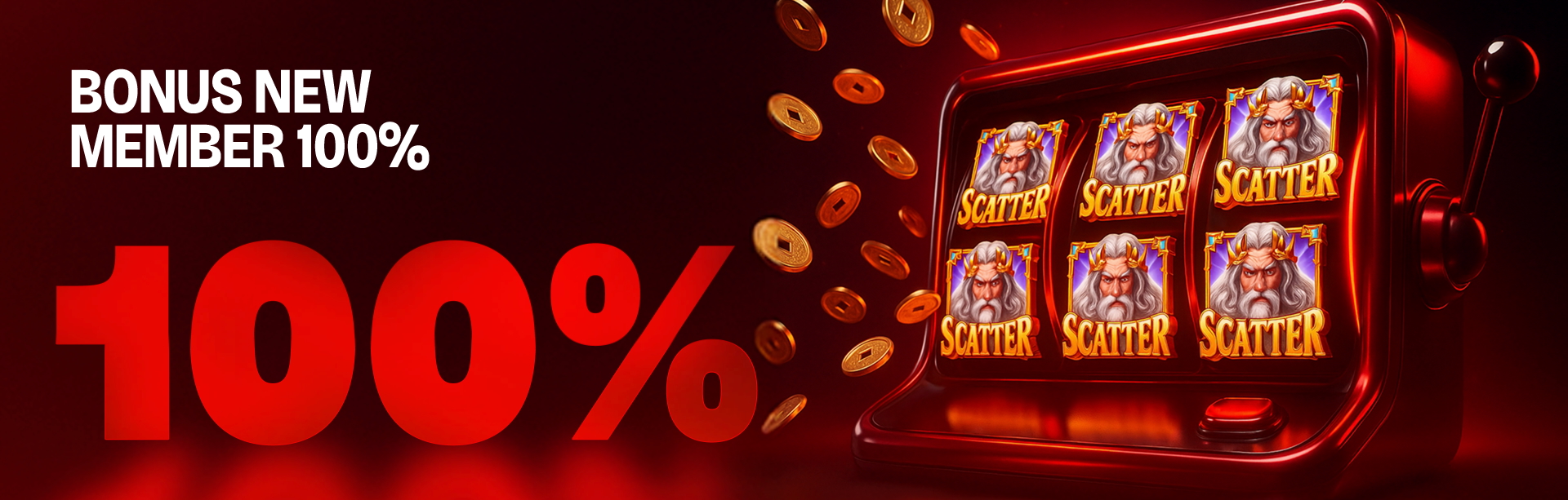 BONUS NEW MEMBER SLOT & ARCADE 100%