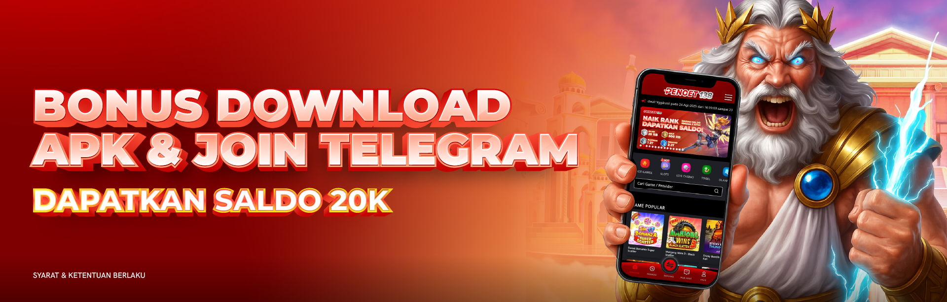 BONUS DOWNLOAD APK & JOIN TELEGRAM PENCET138