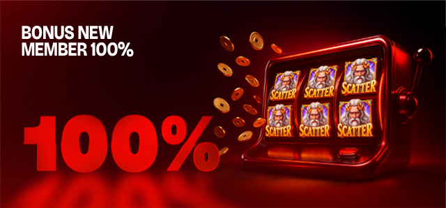 BONUS NEW MEMBER SLOT & ARCADE 100%