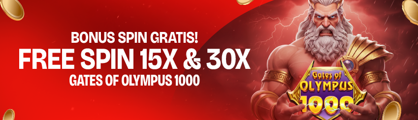 BONUS FREESPIN 15X – 30X | GATES OF OLYMPUS 1000