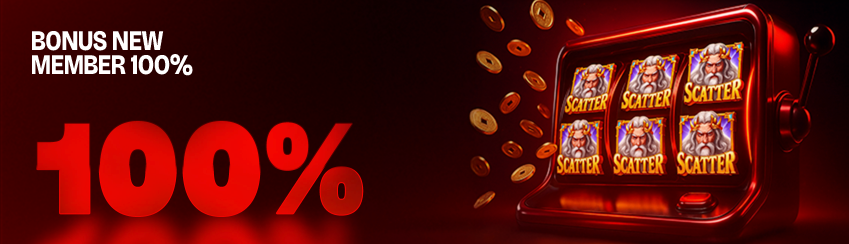 BONUS NEW MEMBER SLOT & ARCADE 100%