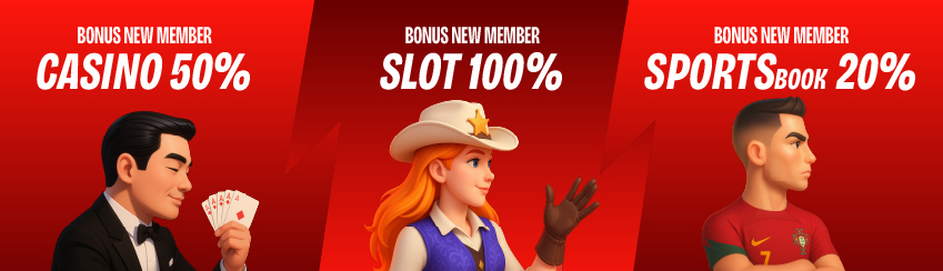 BONUS NEW MEMBER SLOT & ARCADE 100%
